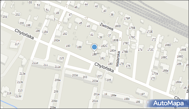 Gdynia, Chylońska, 186, mapa Gdyni