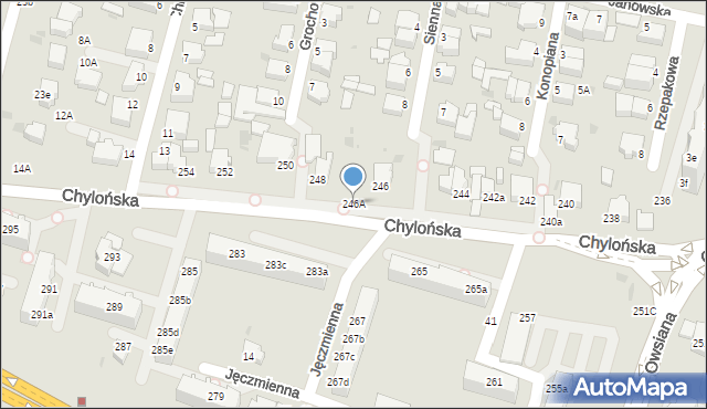 Gdynia, Chylońska, 246A, mapa Gdyni