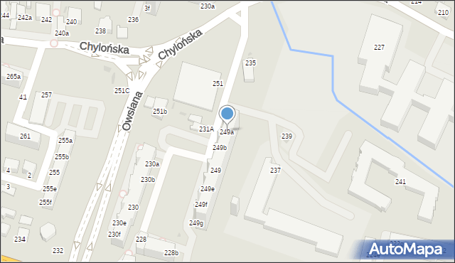 Gdynia, Chylońska, 249a, mapa Gdyni