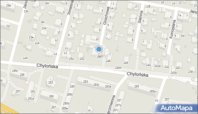 Gdynia, Chylońska, 250, mapa Gdyni