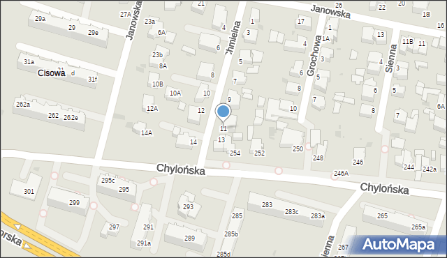 Gdynia, Chmielna, 11, mapa Gdyni