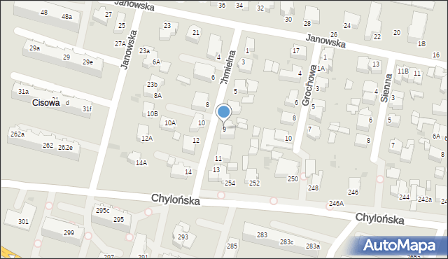 Gdynia, Chmielna, 9, mapa Gdyni