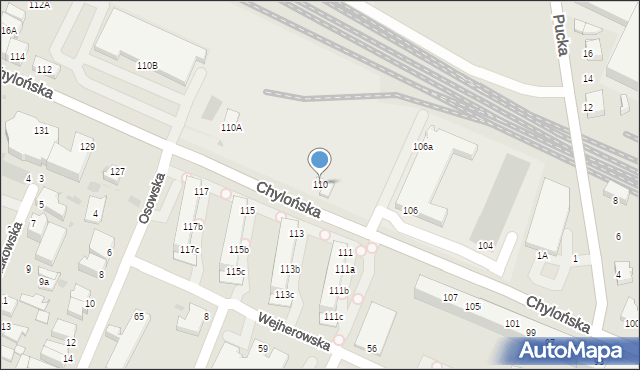 Gdynia, Chylońska, 110, mapa Gdyni