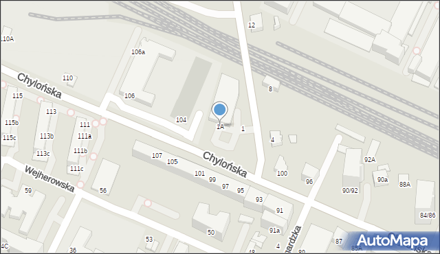 Gdynia, Chylońska, 1A, mapa Gdyni