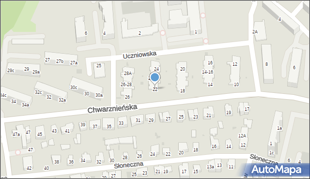 Gdynia, Chwarznieńska, 22, mapa Gdyni