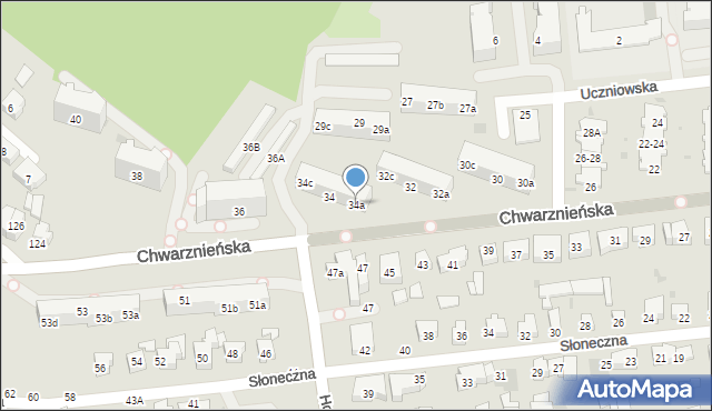 Gdynia, Chwarznieńska, 34a, mapa Gdyni