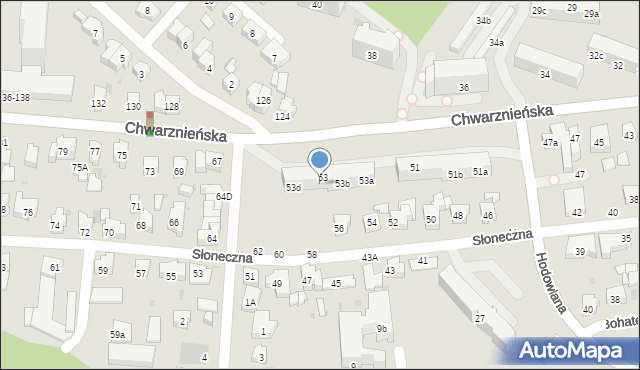 Gdynia, Chwarznieńska, 53c, mapa Gdyni