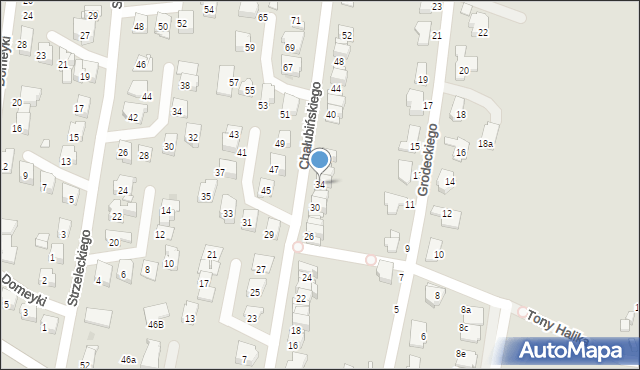 Gliwice, Chałubińskiego Tytusa, 34, mapa Gliwic