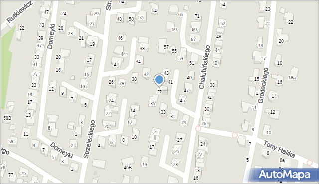 Gliwice, Chałubińskiego Tytusa, 37, mapa Gliwic