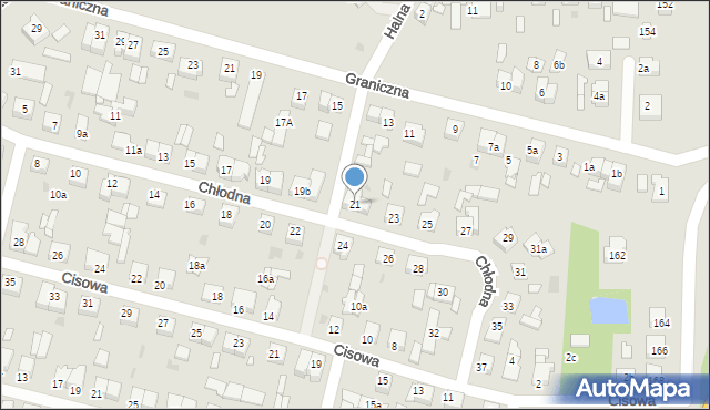 Gniezno, Chłodna, 21, mapa Gniezna