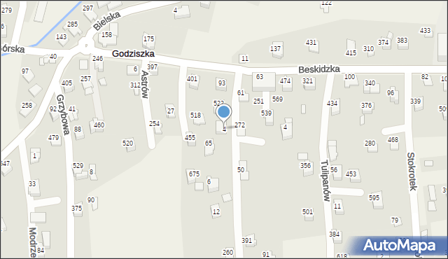 Godziszka, Chabrów, 4, mapa Godziszka