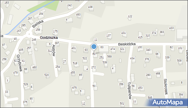 Godziszka, Chabrów, 61, mapa Godziszka