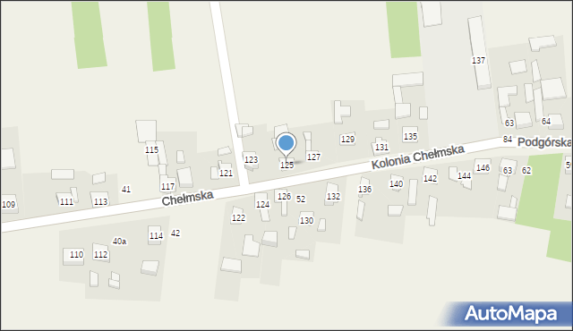 Gołaczewy, Chełmska, 125, mapa Gołaczewy