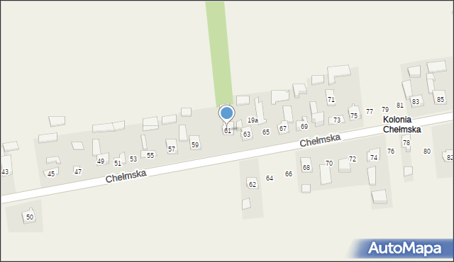 Gołaczewy, Chełmska, 61, mapa Gołaczewy