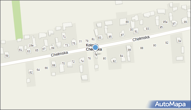 Gołaczewy, Chełmska, 78, mapa Gołaczewy