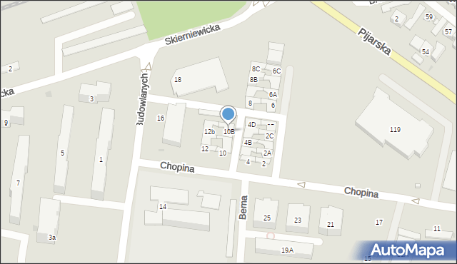 Góra Kalwaria, Chopina Fryderyka, 10B, mapa Góra Kalwaria