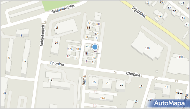 Góra Kalwaria, Chopina Fryderyka, 2B, mapa Góra Kalwaria