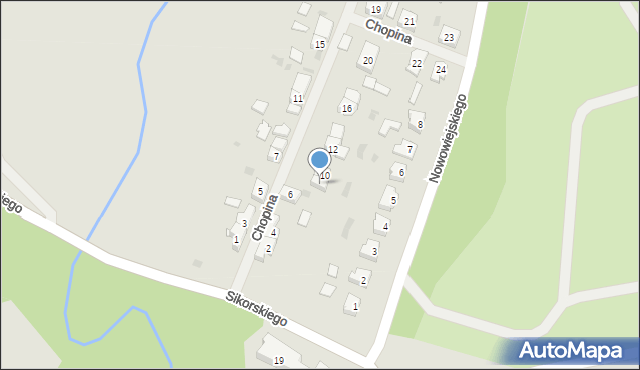 Górowo Iławeckie, Chopina Fryderyka, 8, mapa Górowo Iławeckie