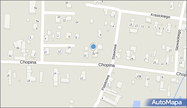 Gorzów Śląski, Chopina Fryderyka, 31, mapa Gorzów Śląski