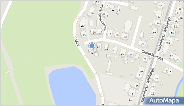 Gorzów Wielkopolski, Chodkiewicza Jana Karola, hetm., 14, mapa Gorzów Wielkopolski