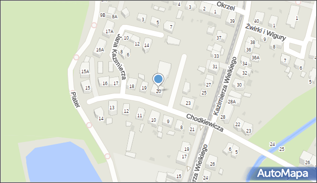 Gorzów Wielkopolski, Chodkiewicza Jana Karola, hetm., 20, mapa Gorzów Wielkopolski