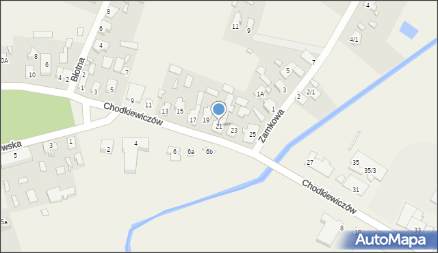 Gródek, Chodkiewiczów Aleksandra i Grzegorza, 21, mapa Gródek