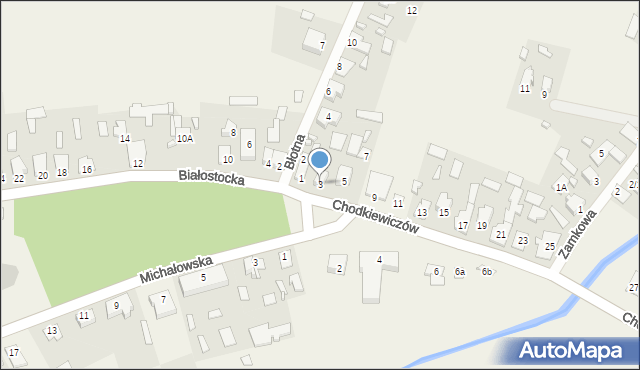 Gródek, Chodkiewiczów Aleksandra i Grzegorza, 3, mapa Gródek