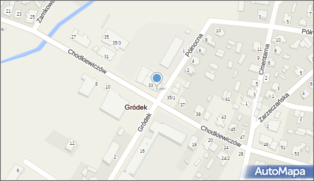 Gródek, Chodkiewiczów Aleksandra i Grzegorza, 33/2, mapa Gródek