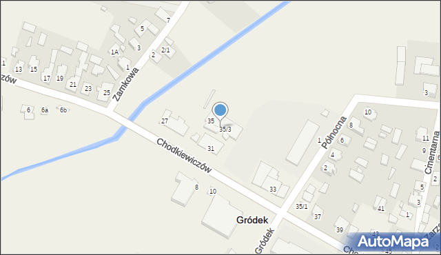 Gródek, Chodkiewiczów Aleksandra i Grzegorza, 35/2, mapa Gródek