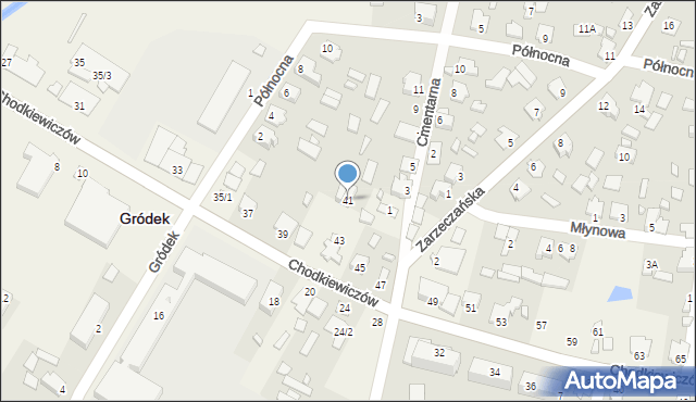 Gródek, Chodkiewiczów Aleksandra i Grzegorza, 41, mapa Gródek