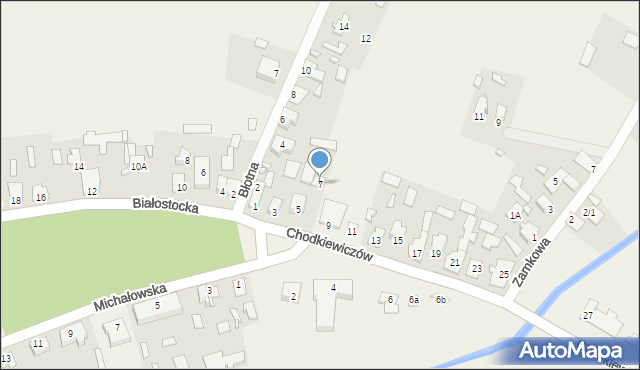Gródek, Chodkiewiczów Aleksandra i Grzegorza, 7, mapa Gródek