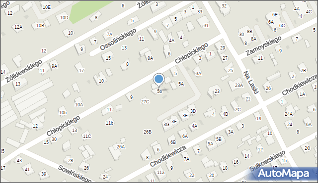 Grodzisk Mazowiecki, Chłopickiego Józefa, gen., 5b, mapa Grodzisk Mazowiecki