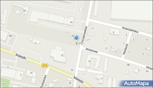 Grodzisk Mazowiecki, Chrzanowska, 30, mapa Grodzisk Mazowiecki