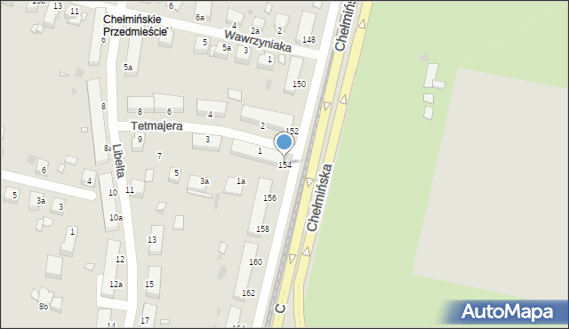 Grudziądz, Chełmińska, 154, mapa Grudziądza