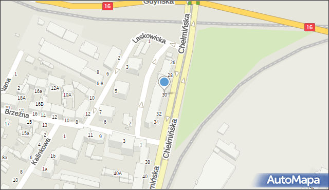 Grudziądz, Chełmińska, 30, mapa Grudziądza