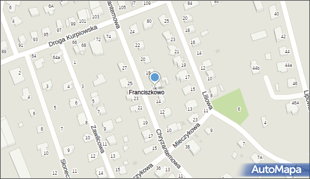 Grudziądz, Chryzantemowa, 16, mapa Grudziądza