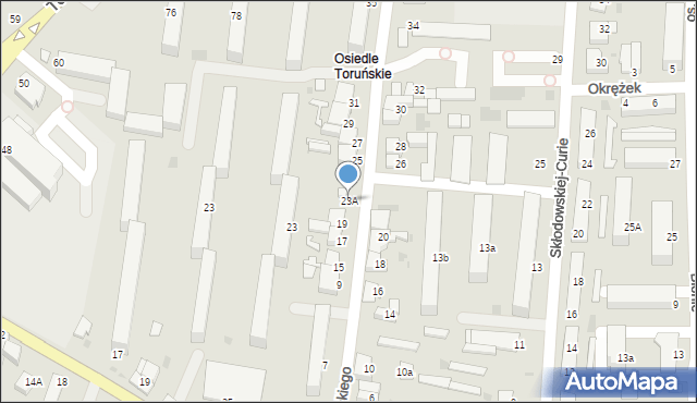 Inowrocław, Chociszewskiego Józefa, 23A, mapa Inowrocławia