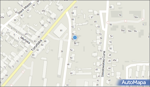 Inowrocław, Chociszewskiego Józefa, 56, mapa Inowrocławia