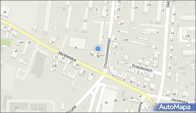 Inowrocław, Chociszewskiego Józefa, 5a, mapa Inowrocławia