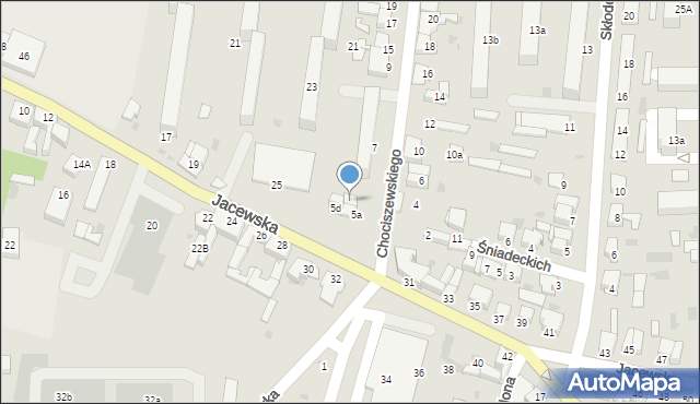 Inowrocław, Chociszewskiego Józefa, 5g, mapa Inowrocławia