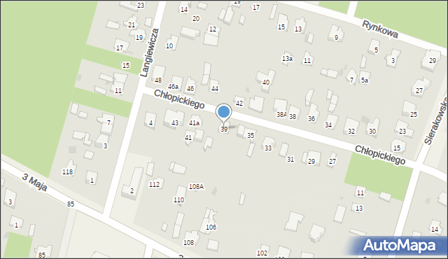 Izabelin C, Chłopickiego Józefa, gen., 39, mapa Izabelin C