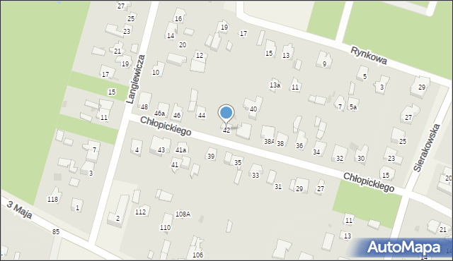 Izabelin C, Chłopickiego Józefa, gen., 42, mapa Izabelin C