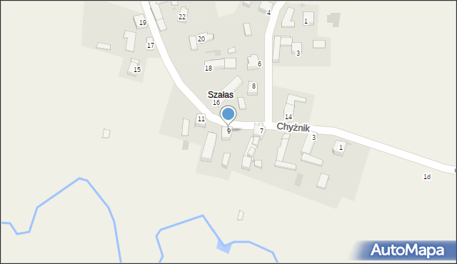 Jabłonka, Chyżnik, 9, mapa Jabłonka