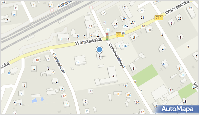 Jaktorów, Chełmońskiego, 2, mapa Jaktorów