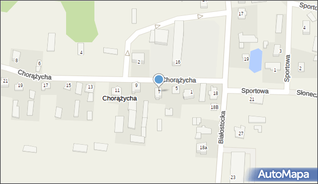 Janów, Chorążycha, 7, mapa Janów