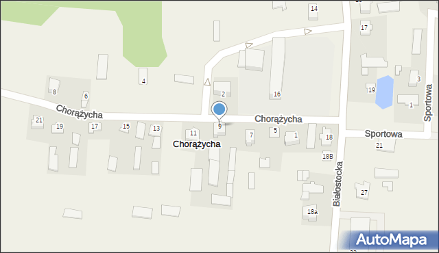 Janów, Chorążycha, 9, mapa Janów