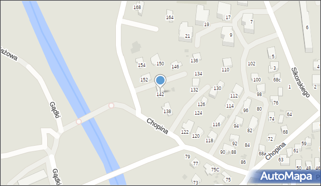 Jasło, Chopina Fryderyka, 142, mapa Jasła