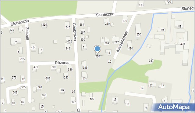 Jaworze, Chabrowa, 526, mapa Jaworze