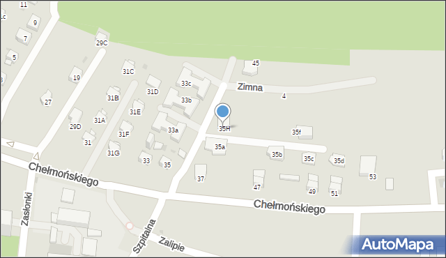 Jaworzno, Chełmońskiego Józefa, 35H, mapa Jaworzno