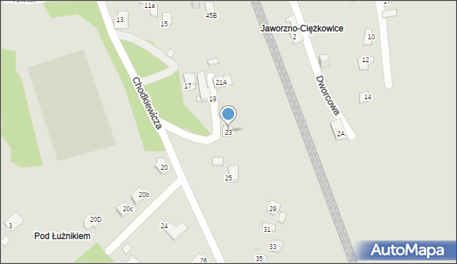 Jaworzno, Chodkiewicza Jana Karola, hetm., 23, mapa Jaworzno